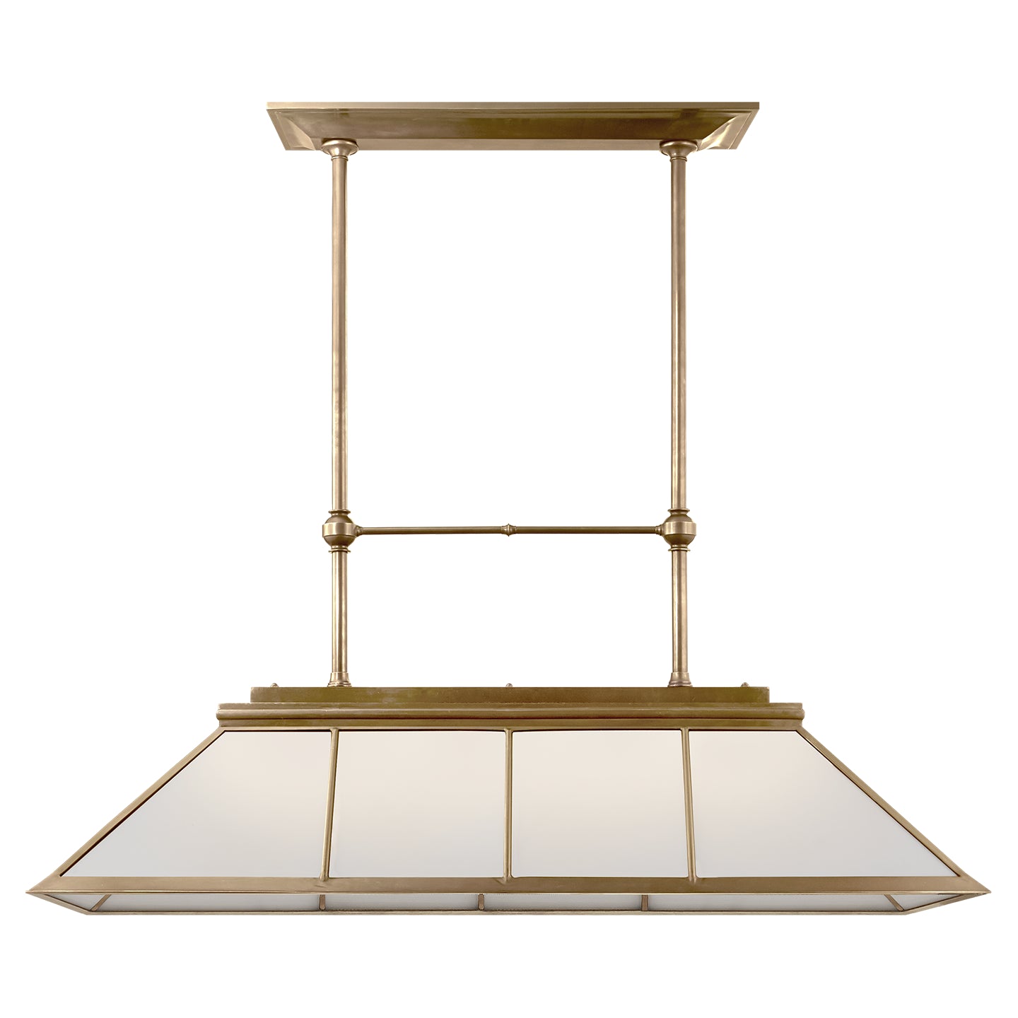 Ralph Lauren - RL 5067NB-WG - Seven Light Billiard Chandelier - Rivington - Natural Brass