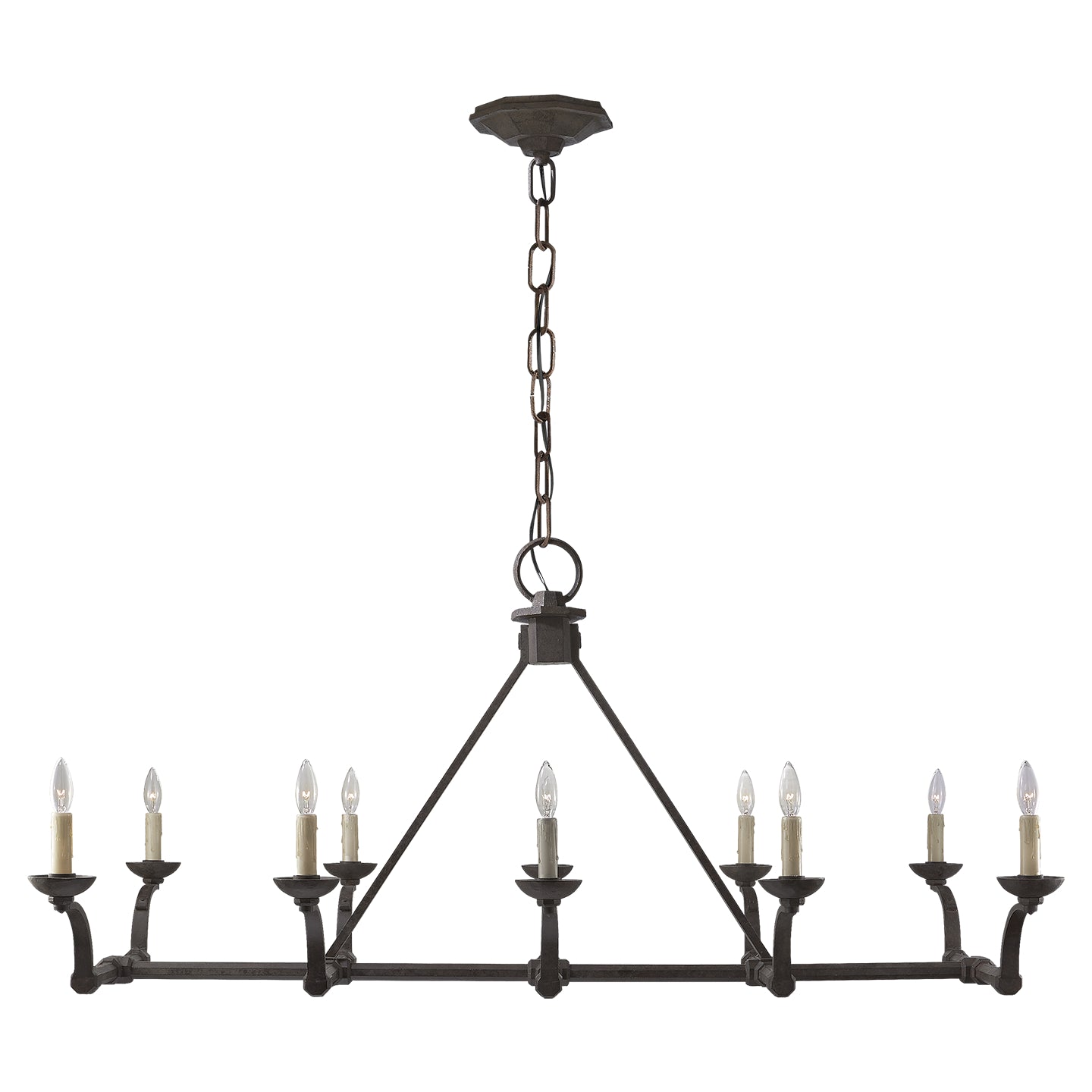 Ralph Lauren - RL 5545NR - Ten Light Chandelier - Robertson - Natural Rusted Iron