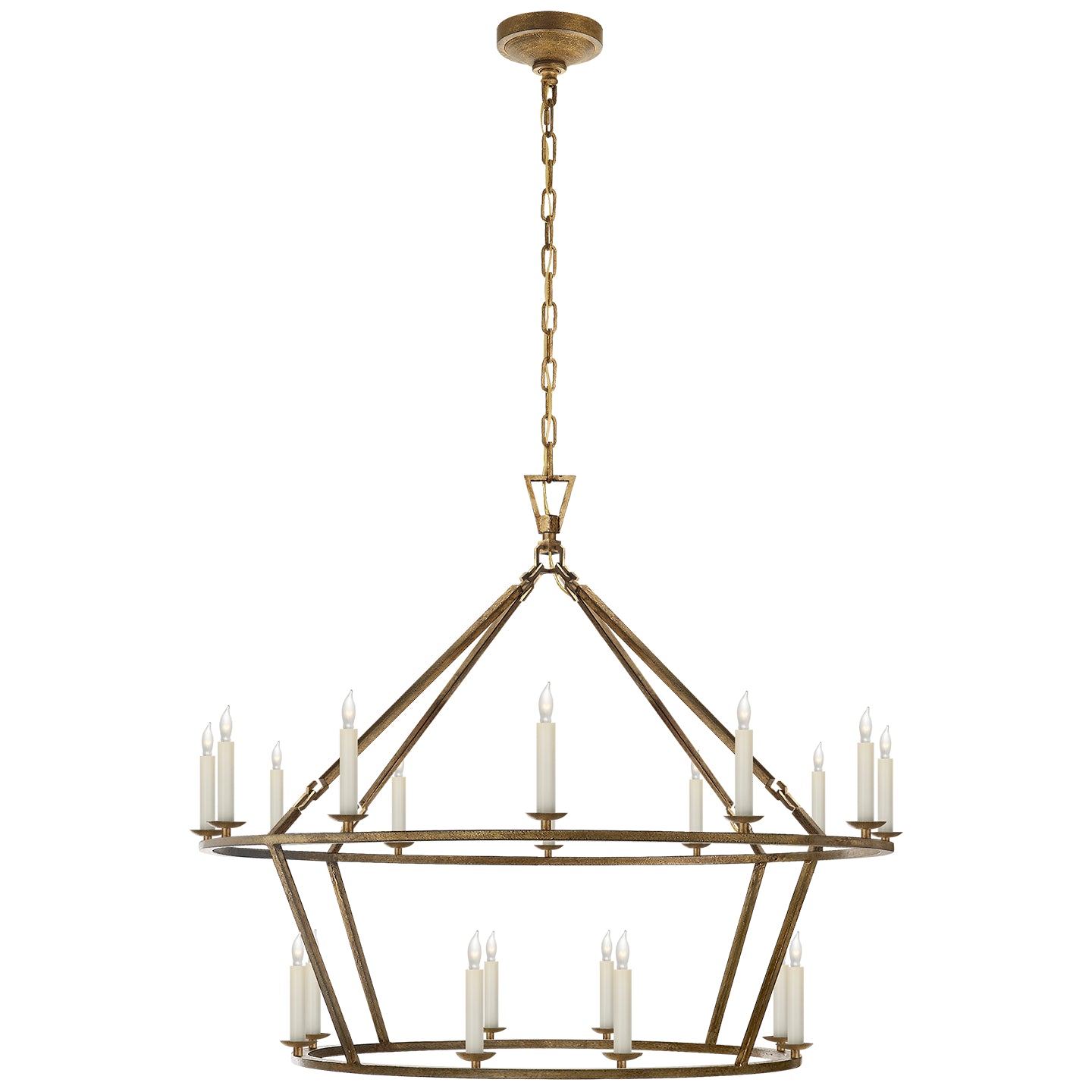 Visual Comfort Signature - CHC 5179GI - 20 Light Chandelier - Darlana Ring - Gilded Iron