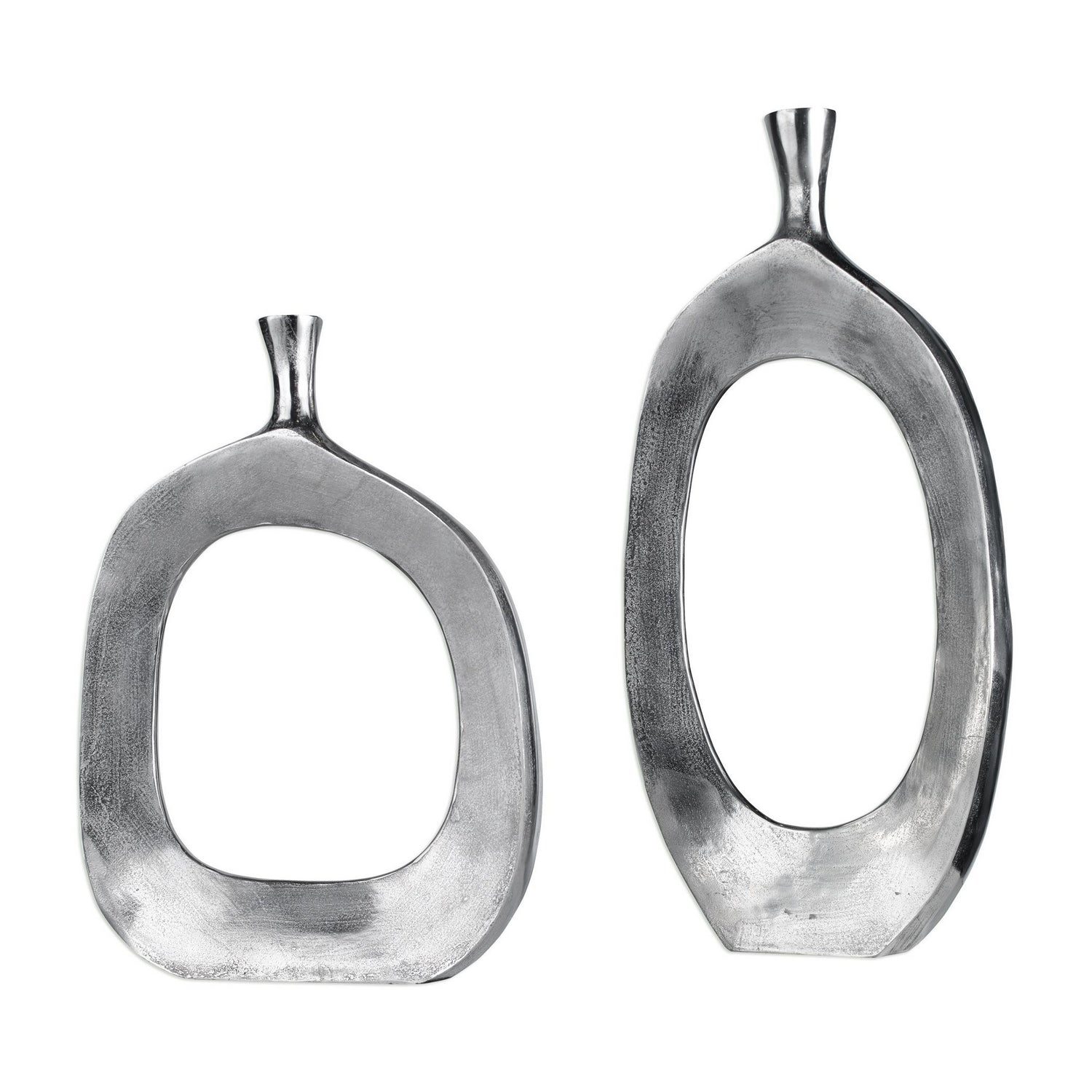 Uttermost - 20187 - Vases, S/2 - Cierra - Textured Nickel