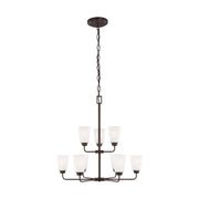 Generation Lighting - 3115209EN3-710 - Nine Light Chandelier - Kerrville - Bronze