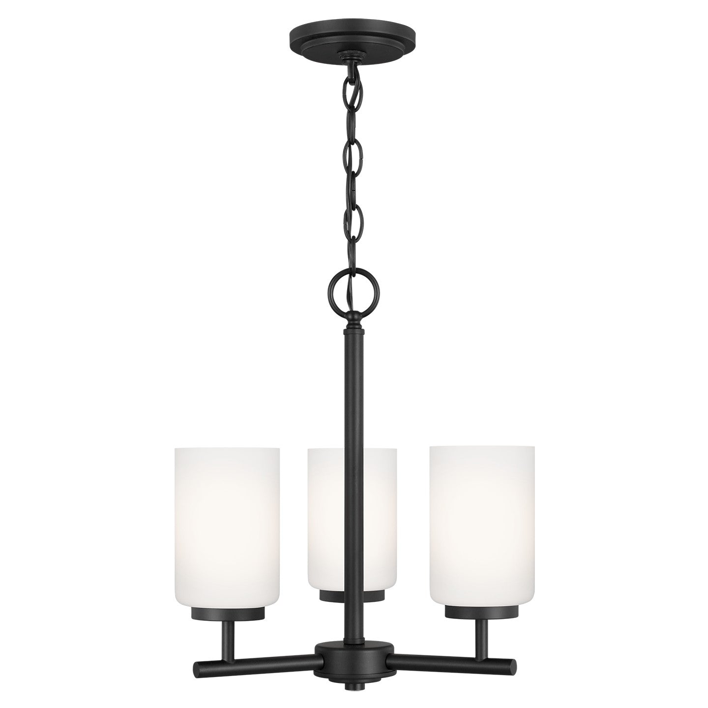 Generation Lighting - 31160EN3-112 - Three Light Chandelier - Oslo - Midnight Black