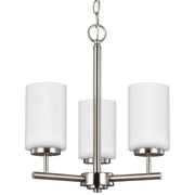 Generation Lighting - 31160EN3-962 - Three Light Chandelier - Oslo - Brushed Nickel