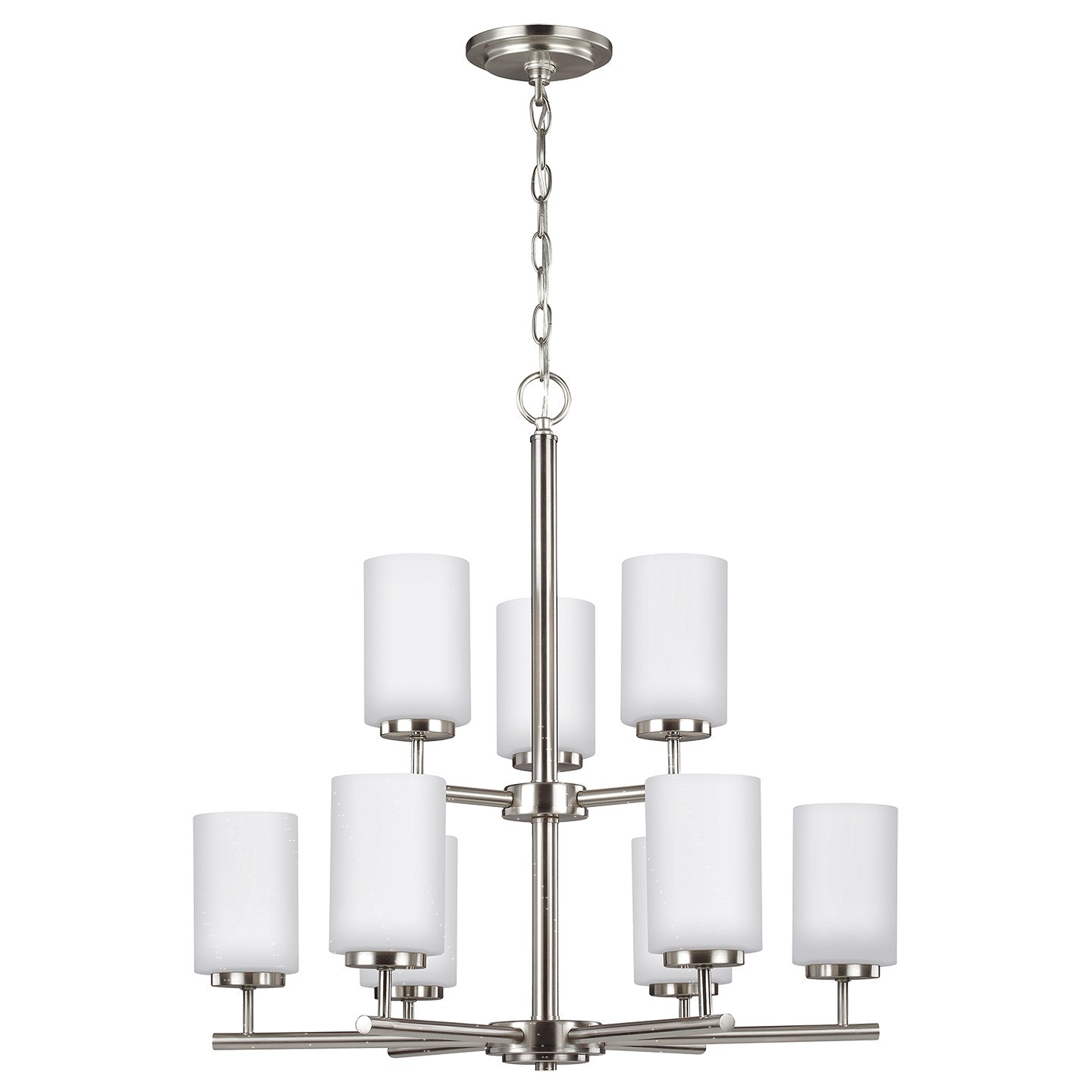 Generation Lighting - 31162EN3-962 - Nine Light Chandelier - Oslo - Brushed Nickel