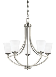Generation Lighting - 3124505EN3-962 - Five Light Chandelier - Hanford - Brushed Nickel