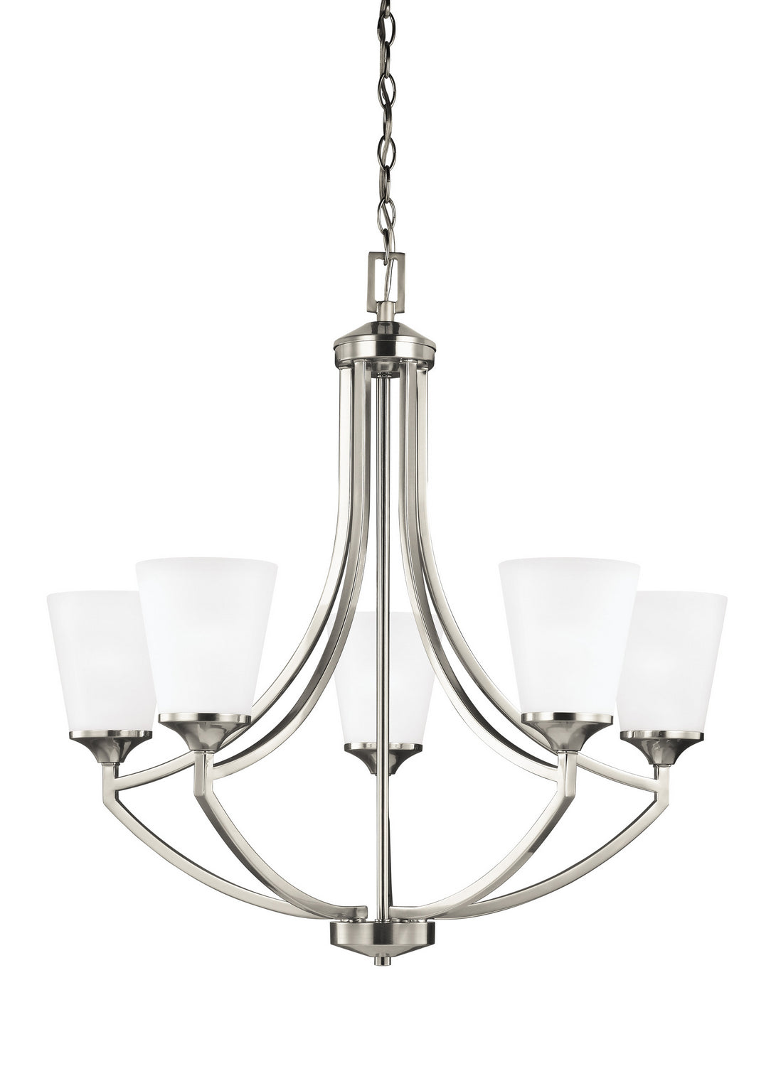 Generation Lighting - 3124505EN3-962 - Five Light Chandelier - Hanford - Brushed Nickel