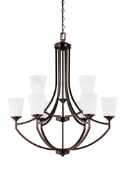 Generation Lighting - 3124509EN3-710 - Nine Light Chandelier - Hanford - Bronze