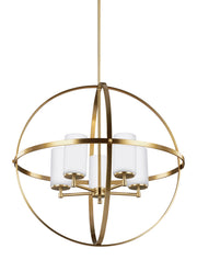 Generation Lighting - 3124605-848 - Five Light Chandelier - Alturas - Satin Brass