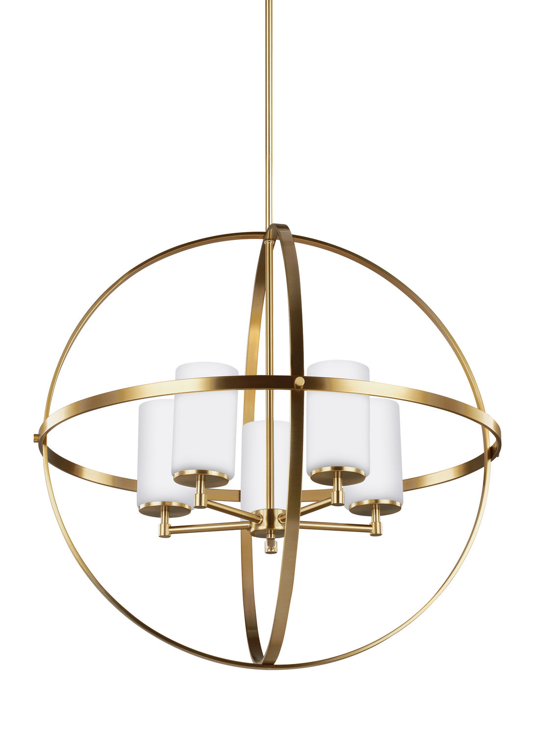 Generation Lighting - 3124605-848 - Five Light Chandelier - Alturas - Satin Brass