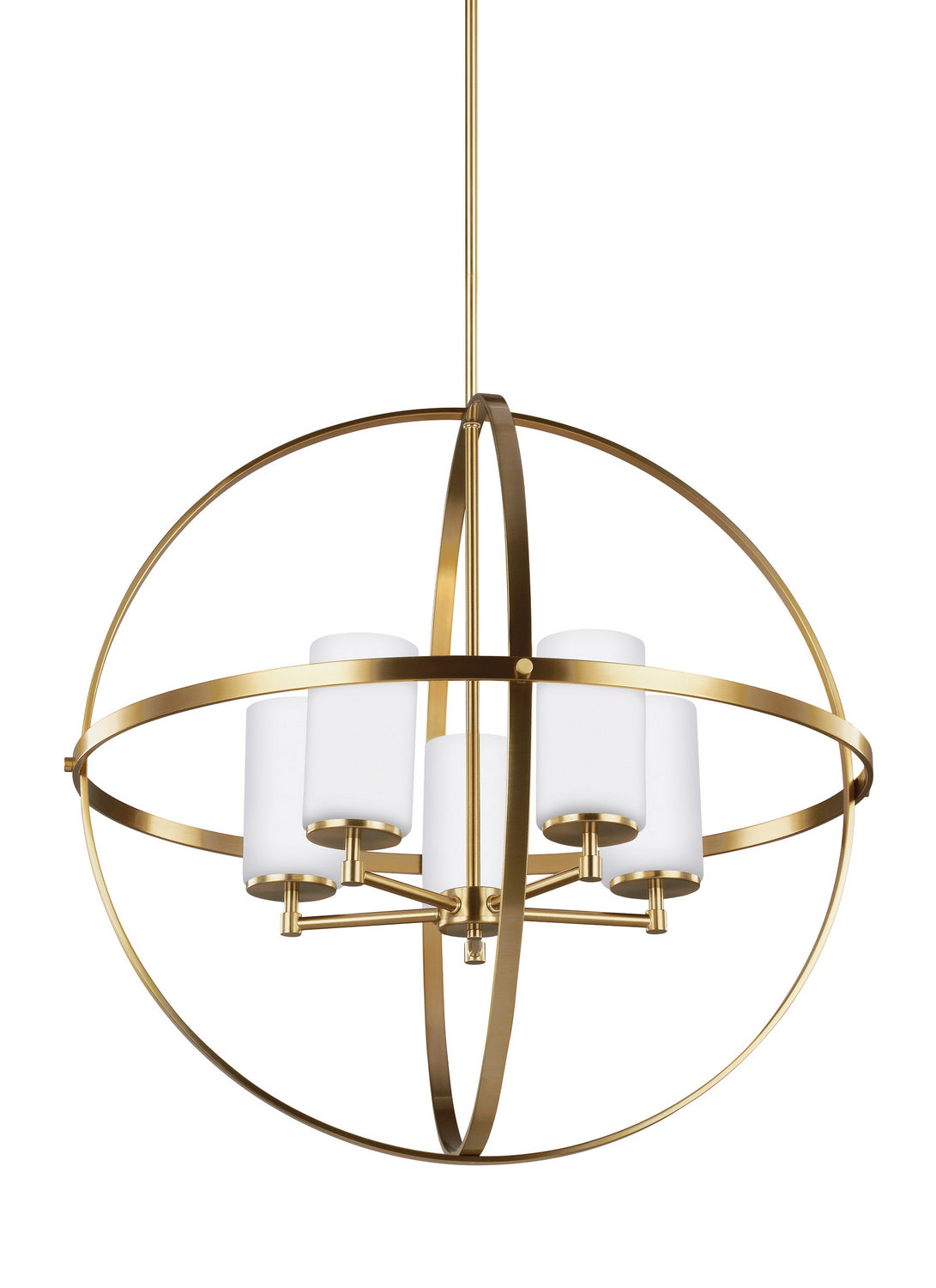 Generation Lighting - 3124605EN3-848 - Five Light Chandelier - Alturas - Satin Brass