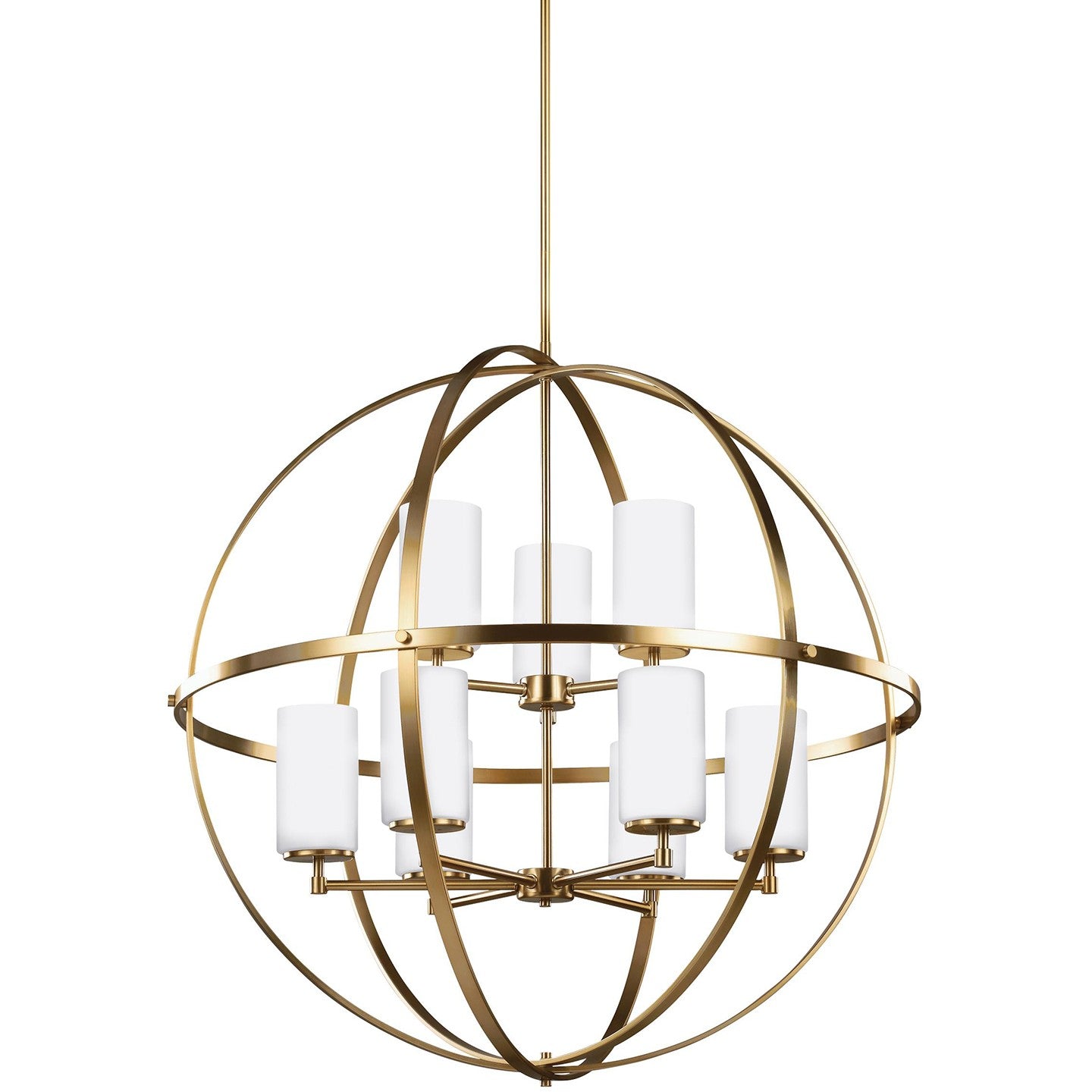 Generation Lighting - 3124609EN3-848 - Nine Light Chandelier - Alturas - Satin Brass