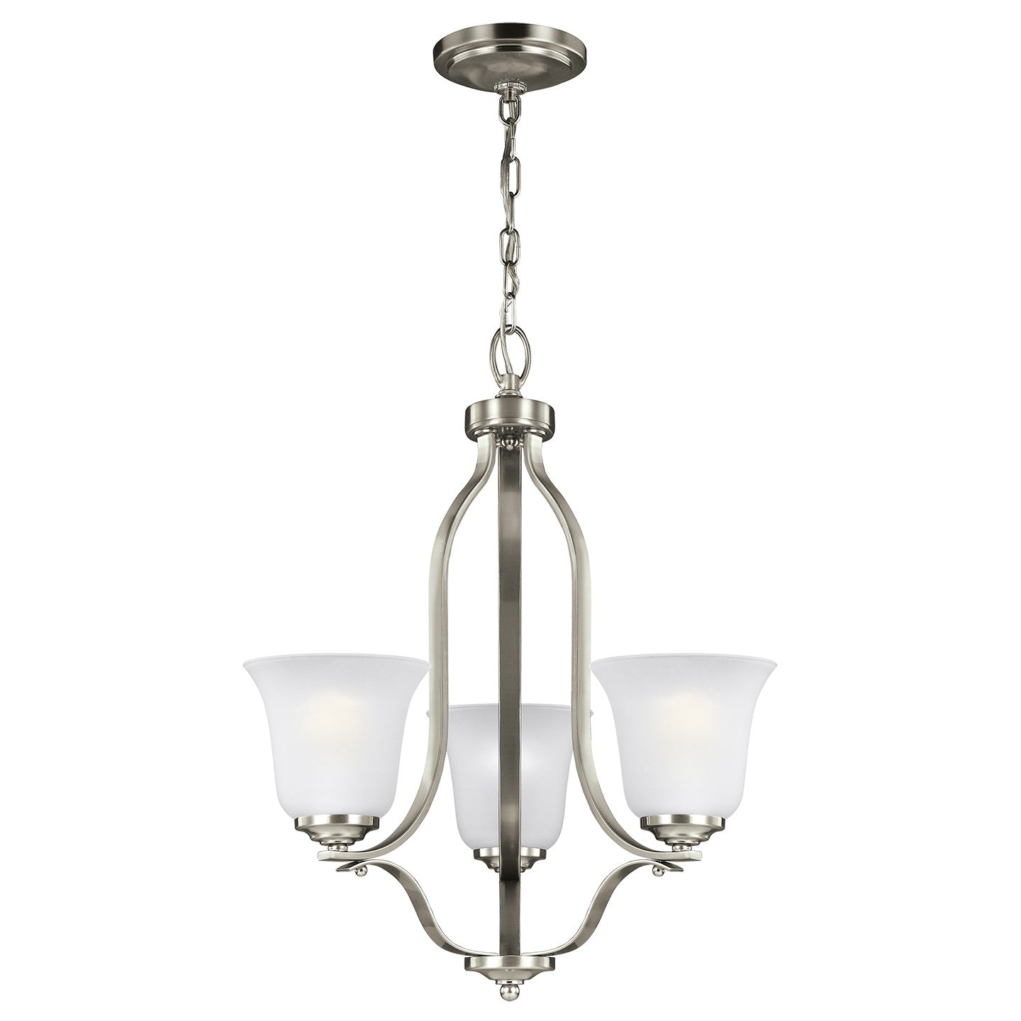Generation Lighting - 3139003-962 - Three Light Chandelier - Emmons - Brushed Nickel
