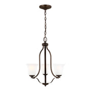 Generation Lighting - 3139003EN3-710 - Three Light Chandelier - Emmons - Bronze