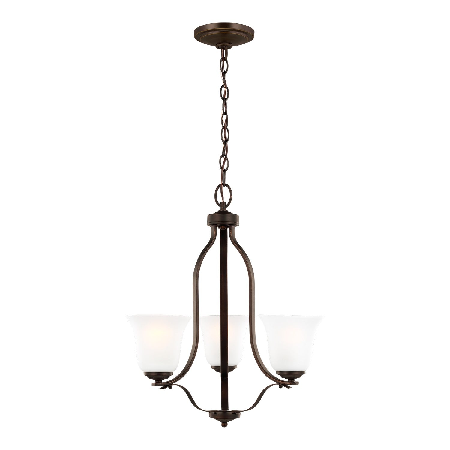 Generation Lighting - 3139003EN3-710 - Three Light Chandelier - Emmons - Bronze
