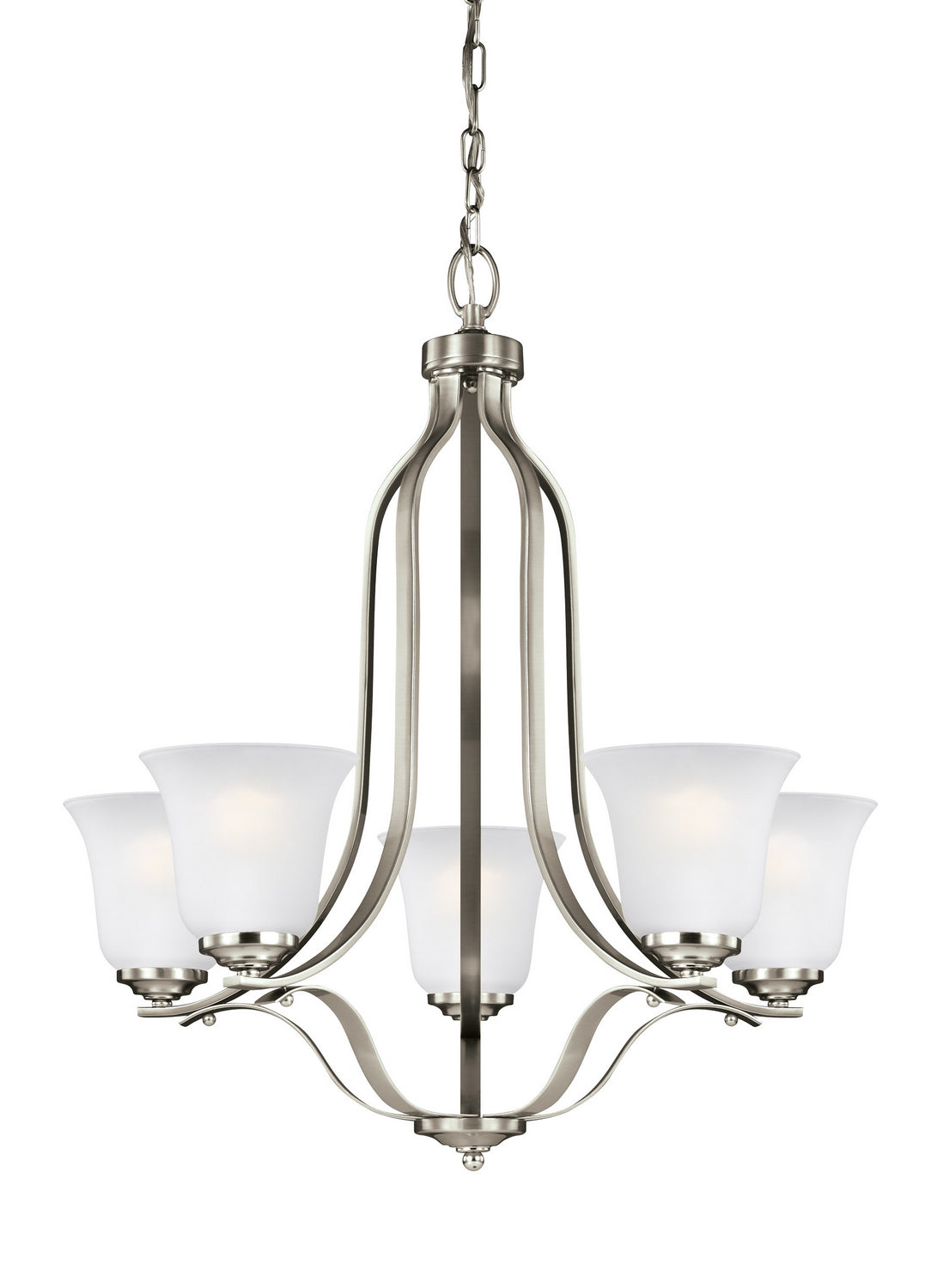 Generation Lighting - 3139005EN3-962 - Five Light Chandelier - Emmons - Brushed Nickel