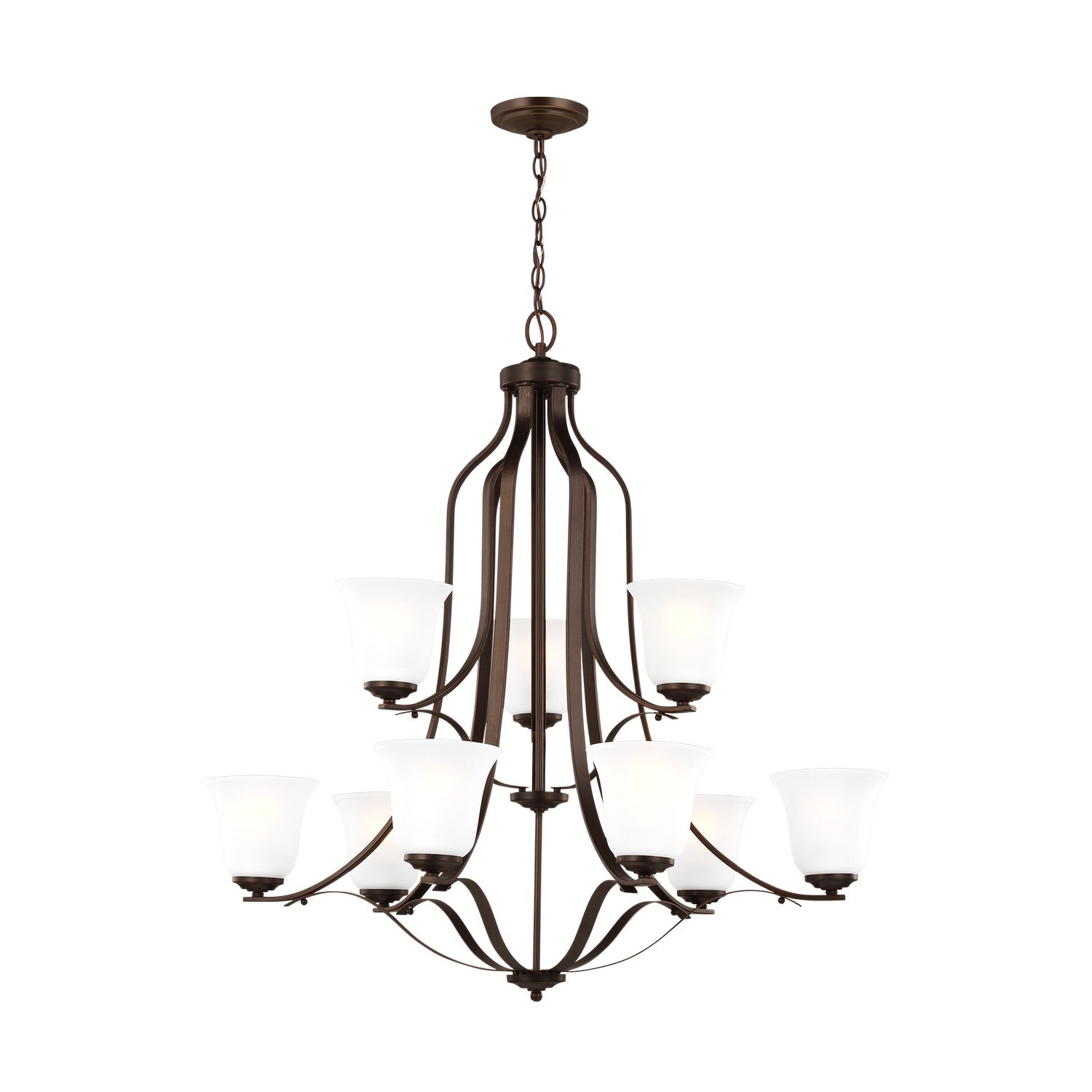 Generation Lighting - 3139009-710 - Nine Light Chandelier - Emmons - Bronze