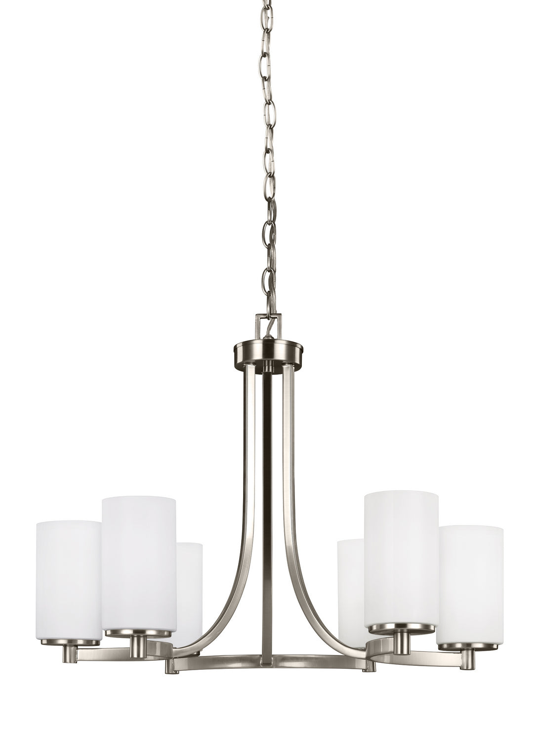 Generation Lighting - 3139106-962 - Six Light Chandelier - Hettinger - Brushed Nickel