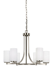 Generation Lighting - 3139106-962 - Six Light Chandelier - Hettinger - Brushed Nickel