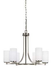 Generation Lighting - 3139106EN3-962 - Six Light Chandelier - Hettinger - Brushed Nickel