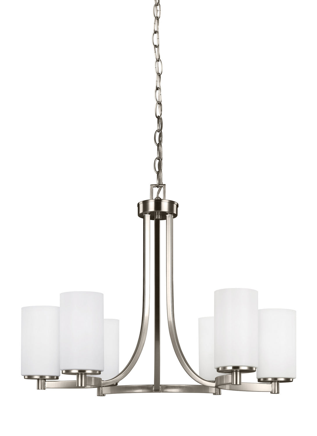 Generation Lighting - 3139106EN3-962 - Six Light Chandelier - Hettinger - Brushed Nickel
