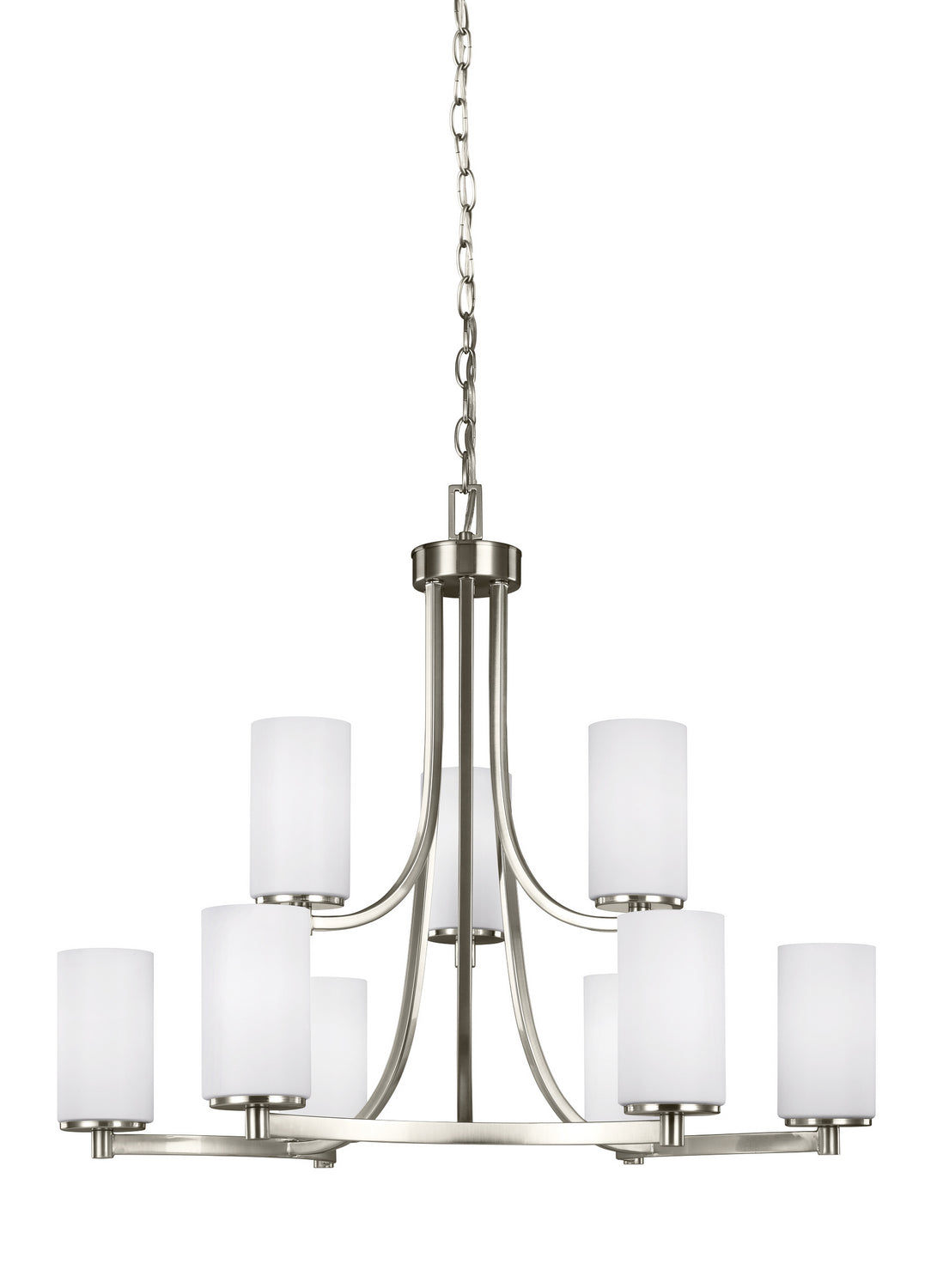 Generation Lighting - 3139109-962 - Nine Light Chandelier - Hettinger - Brushed Nickel