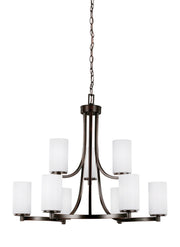 Generation Lighting - 3139109EN3-710 - Nine Light Chandelier - Hettinger - Bronze