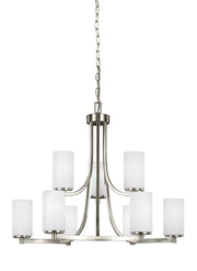 Generation Lighting - 3139109EN3-962 - Nine Light Chandelier - Hettinger - Brushed Nickel