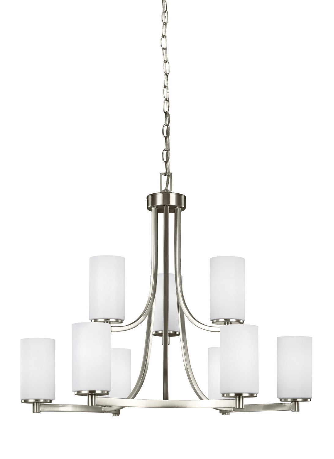Generation Lighting - 3139109EN3-962 - Nine Light Chandelier - Hettinger - Brushed Nickel
