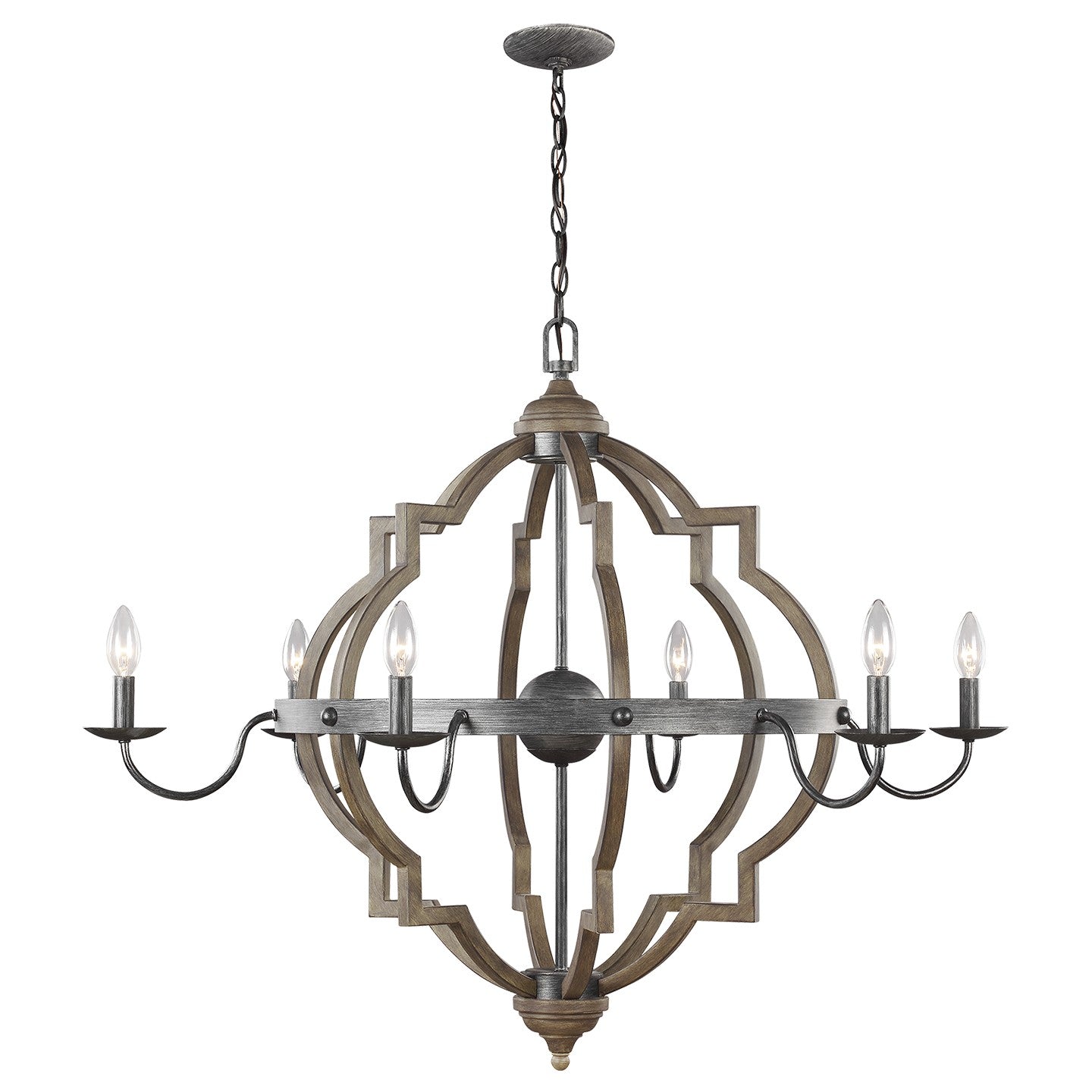 Generation Lighting - 3224906-846 - Six Light Chandelier - Socorro - Stardust