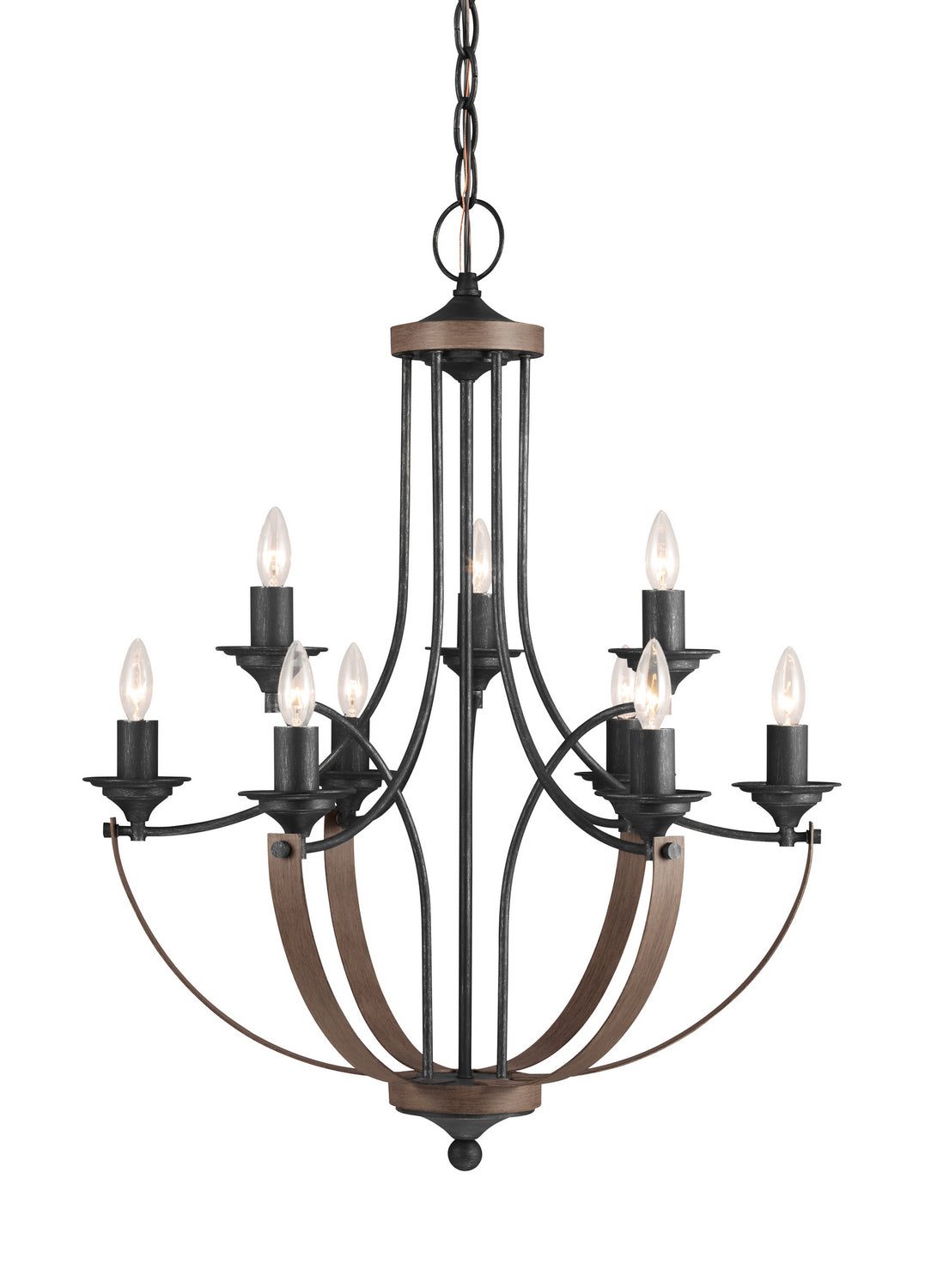 Generation Lighting - 3280409EN-846 - Nine Light Chandelier - Corbeille - Stardust