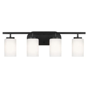 Generation Lighting - 41163EN3-112 - Four Light Wall/ Bath - Oslo - Midnight Black