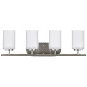 Generation Lighting - 41163EN3-962 - Four Light Wall / Bath - Oslo - Brushed Nickel