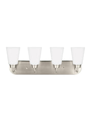 Generation Lighting - 4415204EN3-962 - Four Light Wall / Bath - Kerrville - Brushed Nickel