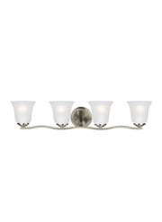 Generation Lighting - 4439004-962 - Four Light Wall / Bath - Emmons - Brushed Nickel