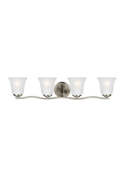 Generation Lighting - 4439004EN3-962 - Four Light Wall / Bath - Emmons - Brushed Nickel
