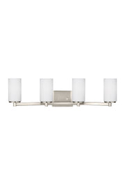 Generation Lighting - 4439104-962 - Four Light Wall / Bath - Hettinger - Brushed Nickel