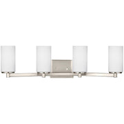 Generation Lighting - 4439104EN3-962 - Four Light Wall / Bath - Hettinger - Brushed Nickel