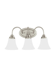 Generation Lighting - 44807EN3-962 - Three Light Wall / Bath - Holman - Brushed Nickel