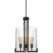 Generation Lighting - 5126003-710 - Three Light Hall / Foyer Pendant - Dawes - Bronze
