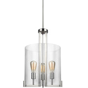 Generation Lighting - 5126003-962 - Three Light Hall / Foyer Pendant - Dawes - Brushed Nickel