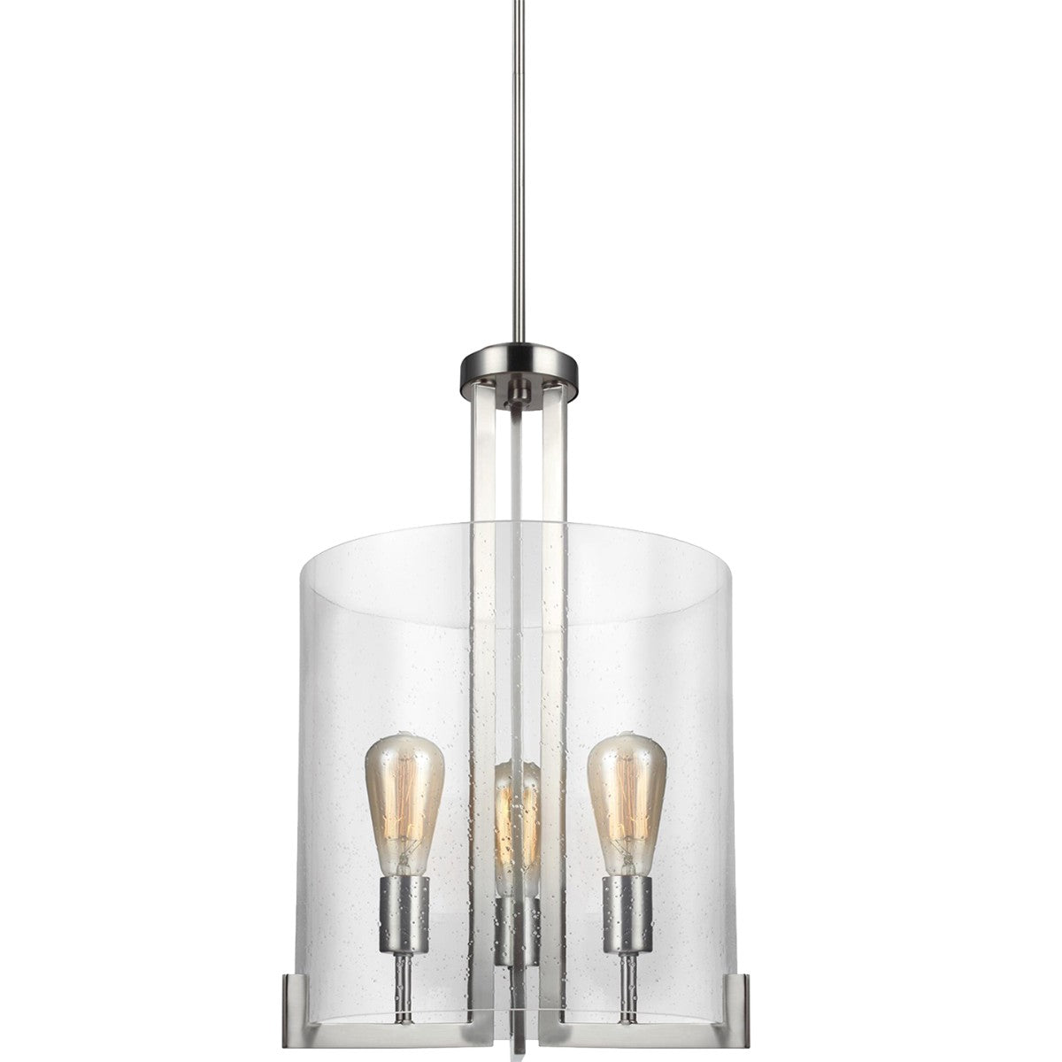 Generation Lighting - 5126003-962 - Three Light Hall / Foyer Pendant - Dawes - Brushed Nickel