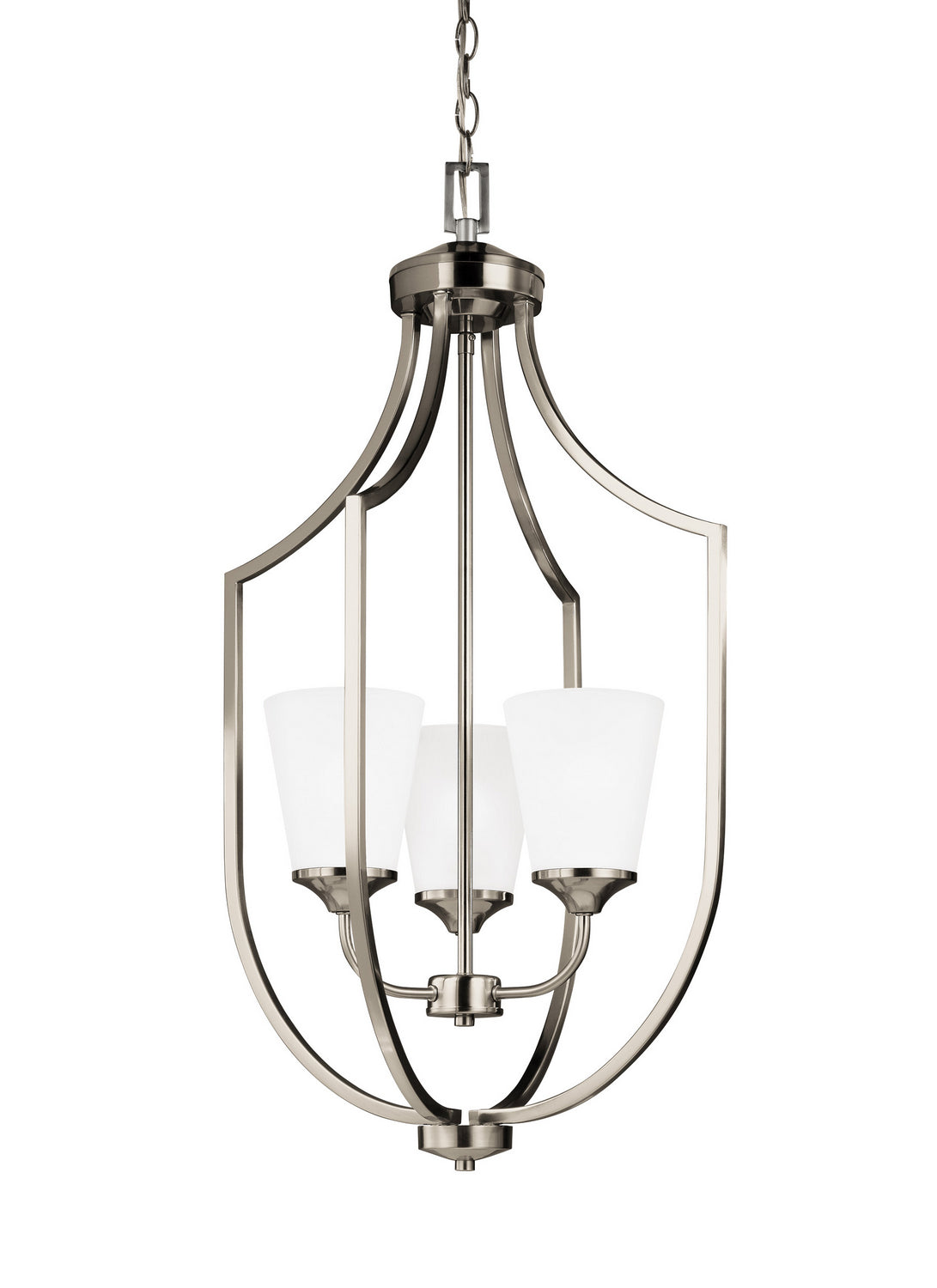 Generation Lighting - 5224503EN3-962 - Three Light Hall / Foyer Pendant - Hanford - Brushed Nickel
