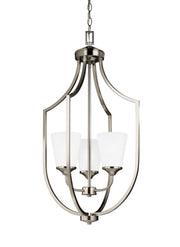 Generation Lighting - 5224503EN3-962 - Three Light Hall / Foyer Pendant - Hanford - Brushed Nickel