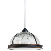 Generation Lighting - 65062EN3-715 - Three Light Pendant - Pratt Street Prismatic - Autumn Bronze