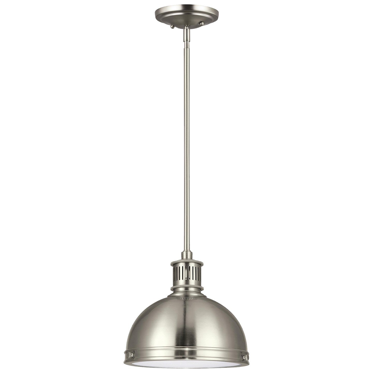 Generation Lighting - 65085EN3-962 - One Light Pendant - Pratt Street Metal - Brushed Nickel
