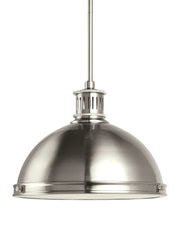 Generation Lighting - 65086EN3-962 - Two Light Pendant - Pratt Street Metal - Brushed Nickel