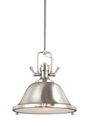 Generation Lighting - 6514401EN3-962 - One Light Pendant - Stone Street - Brushed Nickel