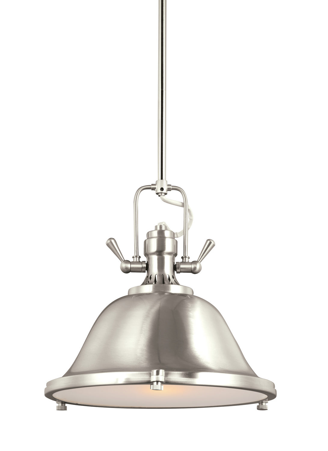 Generation Lighting - 6514401EN3-962 - One Light Pendant - Stone Street - Brushed Nickel