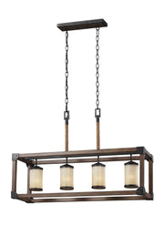 Generation Lighting - 6613304EN3-846 - Four Light Island Pendant - Dunning - Stardust