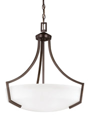 Generation Lighting - 6624503EN3-710 - Three Light Pendant - Hanford - Bronze